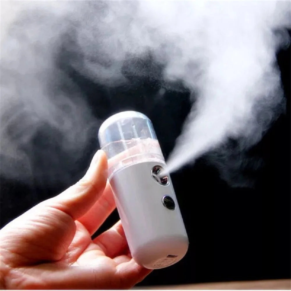 Pulvérisateur Facial à Brume USB Rechargeable — Nébuliseur Hydratant Visage, Humidificateur Portable Soins de la Peau