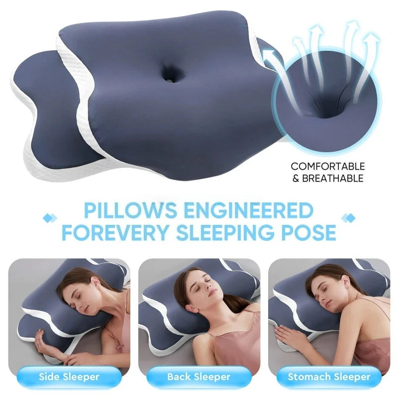 😴 Oreiller Multifonctionnel Cale Cervicale – Sommeil, Massage & Support Téléphone | Gris · Vert · Noir