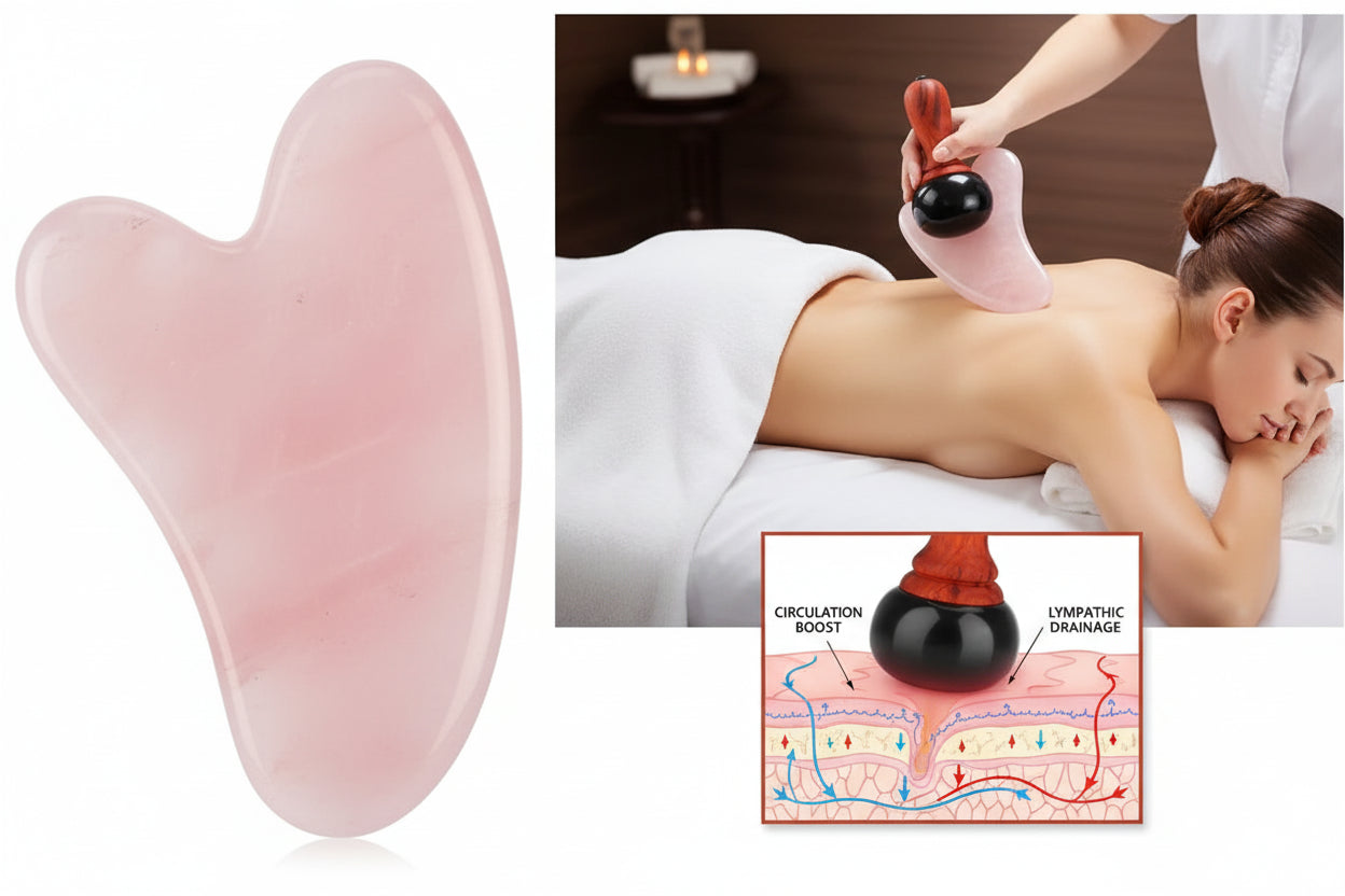 Masseur Gua Sha Électrique Chauffant - Pierre Bian Thérapeutique 💎