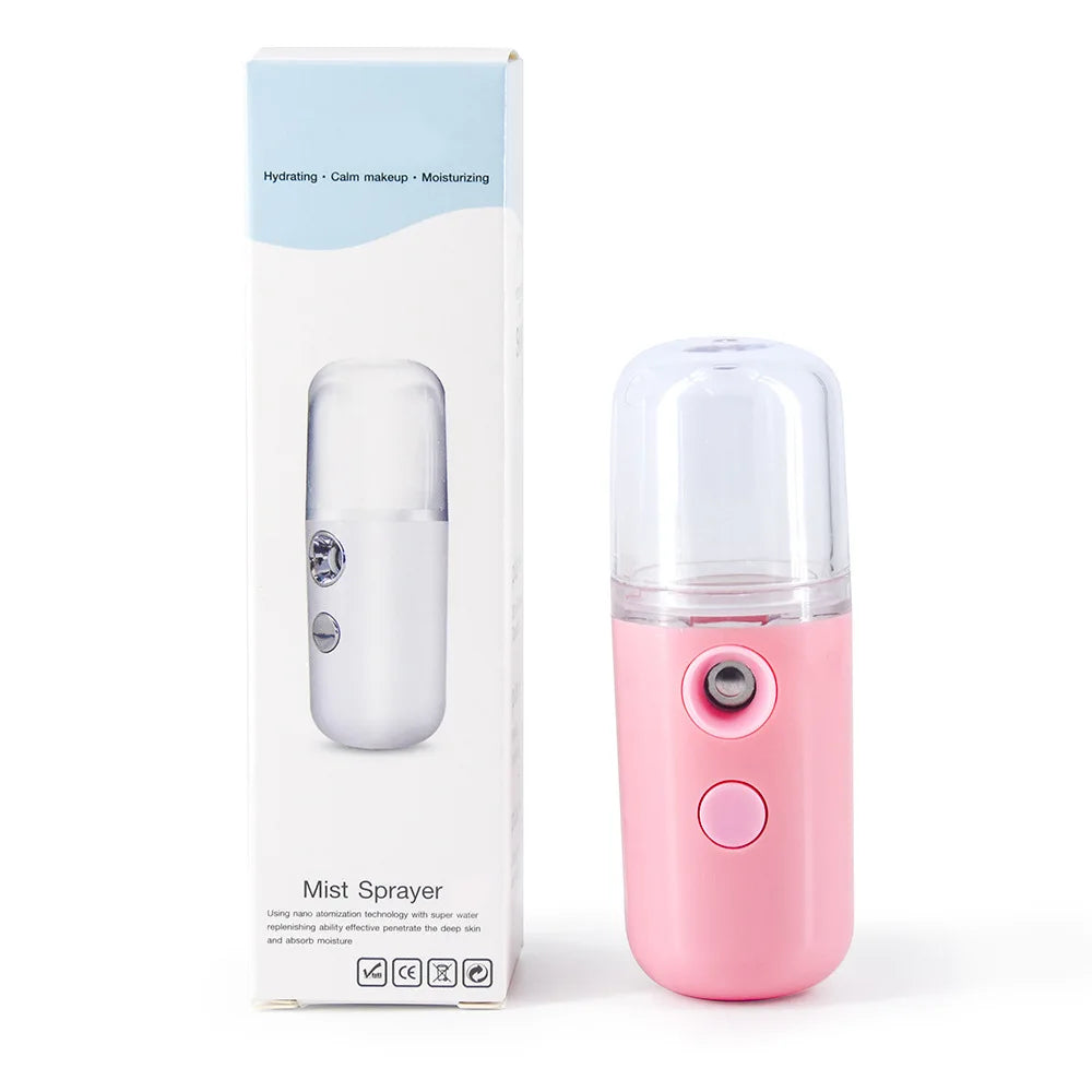 Pulvérisateur Facial à Brume USB Rechargeable — Nébuliseur Hydratant Visage, Humidificateur Portable Soins de la Peau