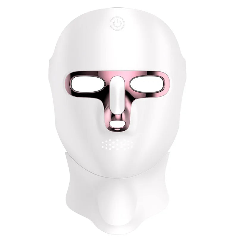 Masque LED Thérapie Lumière Rouge Visage & Cou USB BLANC