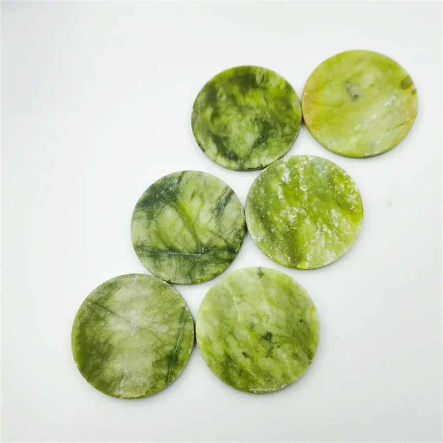 Patchs Yeux Jade Naturel 2 Pièces - Massage Anti-Rides et Anti-Gonflements