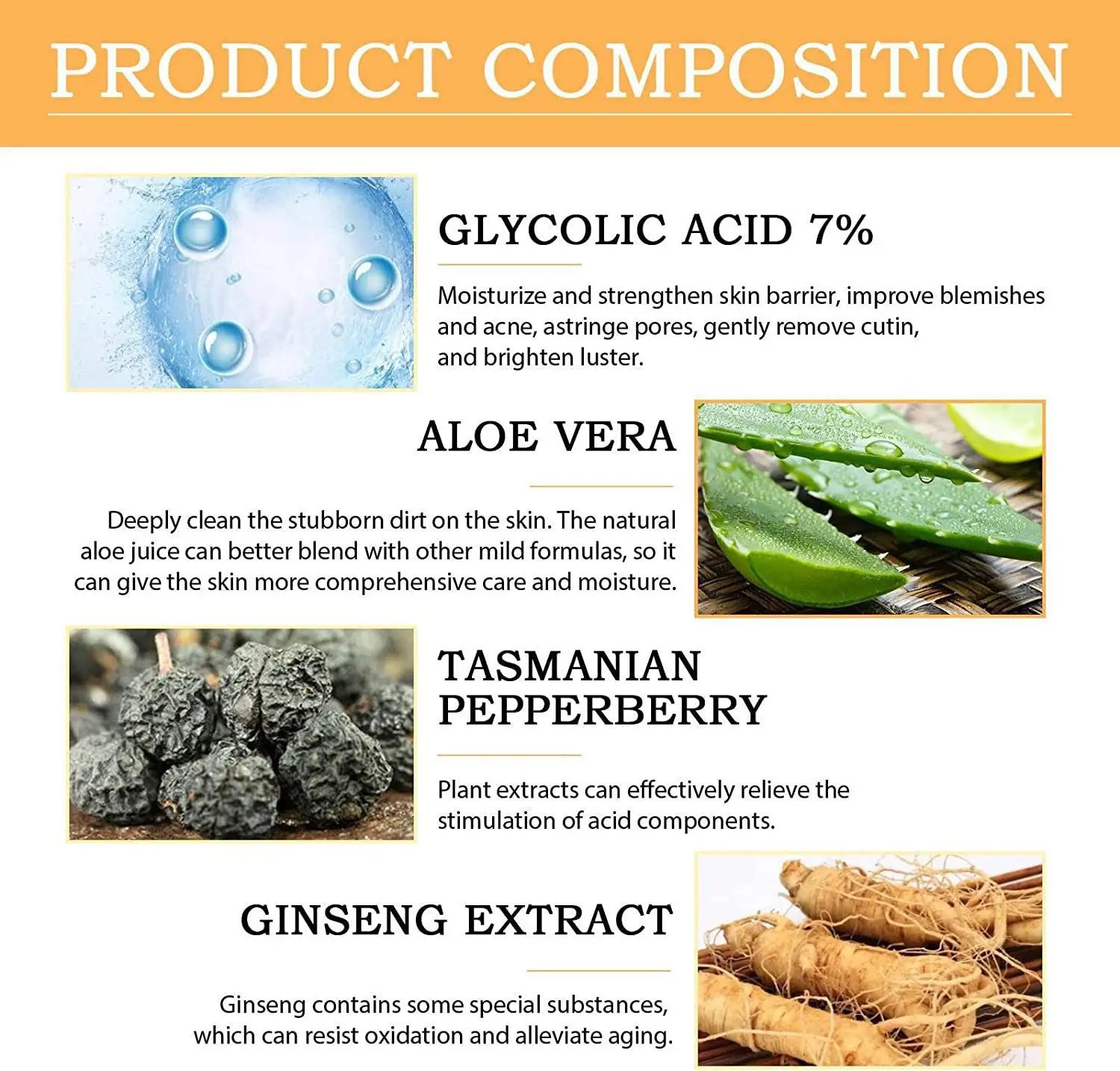 Solution Tonifiante à l'Acide Glycolique 7% – Anti-Acné & Hydratante 100ml