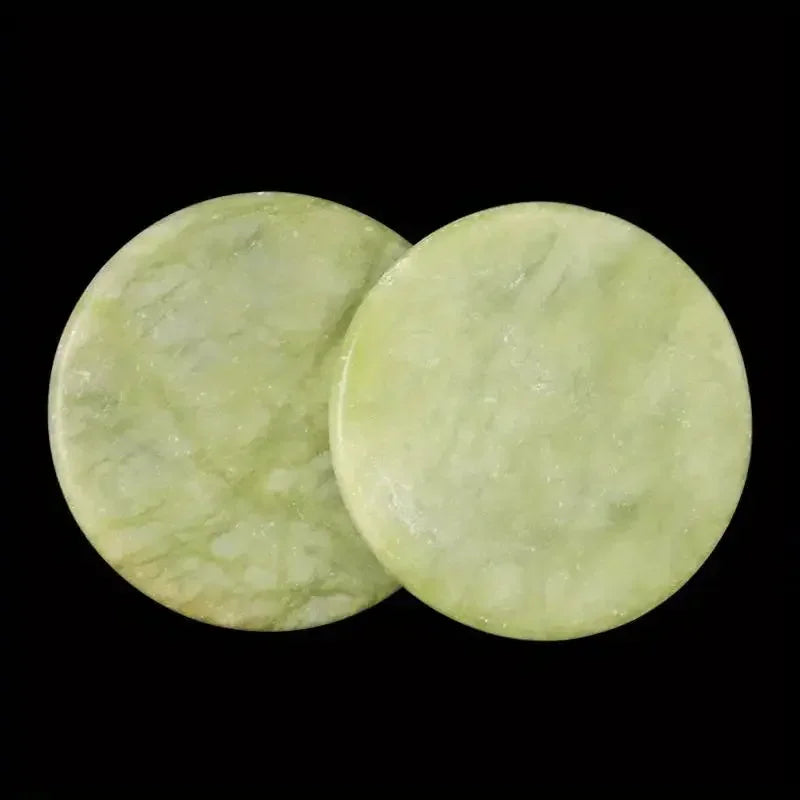 Patchs Yeux Jade Naturel 2 Pièces - Massage Anti-Rides et Anti-Gonflements 2PCS