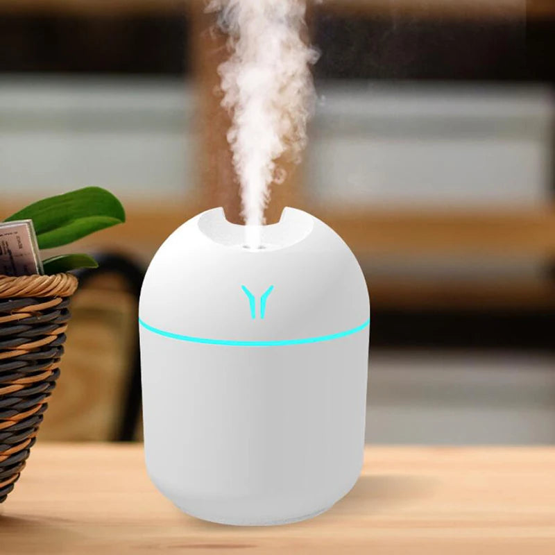 Mini Humidificateur USB Ultrasonique – Diffuseur d'Huiles Essentielles avec Veilleuse LED