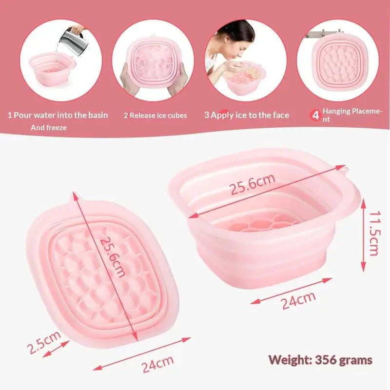 Bol à Glace en Silicone 2 en 1 – Masque Facial & Boissons d'Été | Pliable & Réutilisable