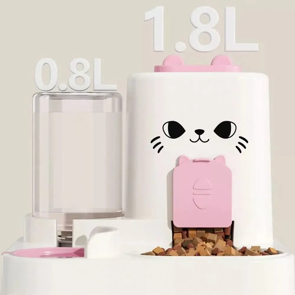 🐱🐶 Mangeoire Automatique pour Chat & Chien – Fontaine à Eau & Distributeur de Nourriture