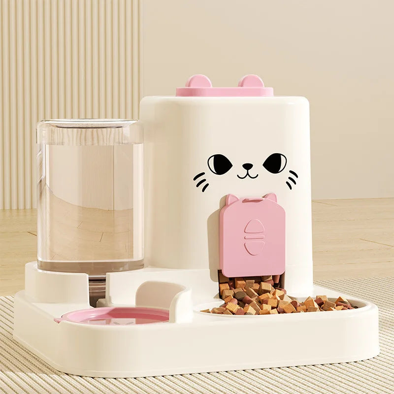 🐱🐶 Mangeoire Automatique pour Chat & Chien – Fontaine à Eau & Distributeur de Nourriture