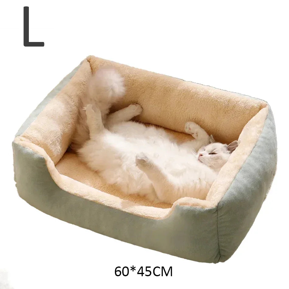 Panier Lit Luxe pour Chat & Chien – Coussin Moelleux Ultra-Doux S/M/L