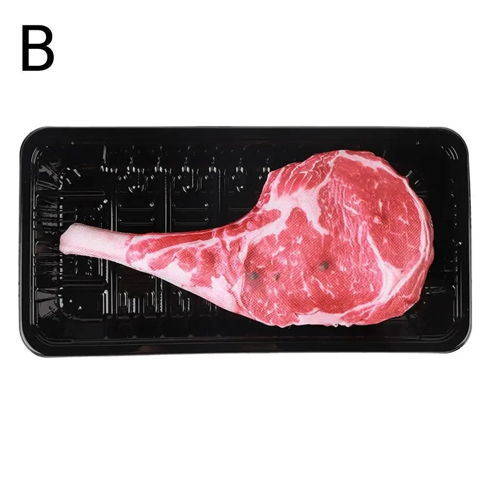 🦴 Jouet de Simulation d'Os Grinçant pour Chien – Steak Résistant, Carotte & Mâchoire Propre