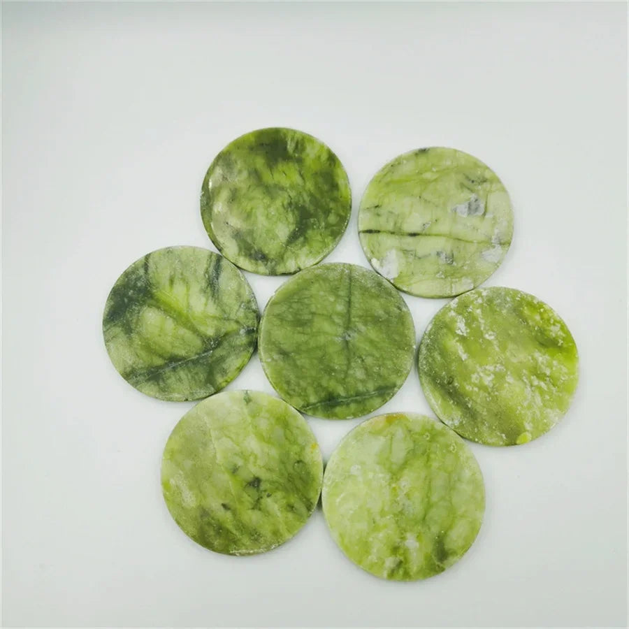 Patchs Yeux Jade Naturel 2 Pièces - Massage Anti-Rides et Anti-Gonflements