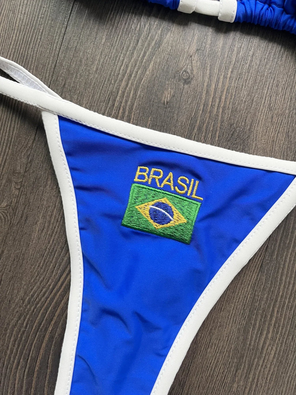 Bikini Brésilien Brodé | Ensemble Maillot de Bain Femme Patchwork Deux Pièces