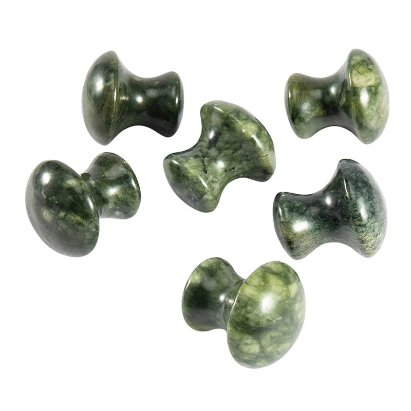 Gua Sha Jade Champignon - Masseur Visage Corps en Pierre Naturelle