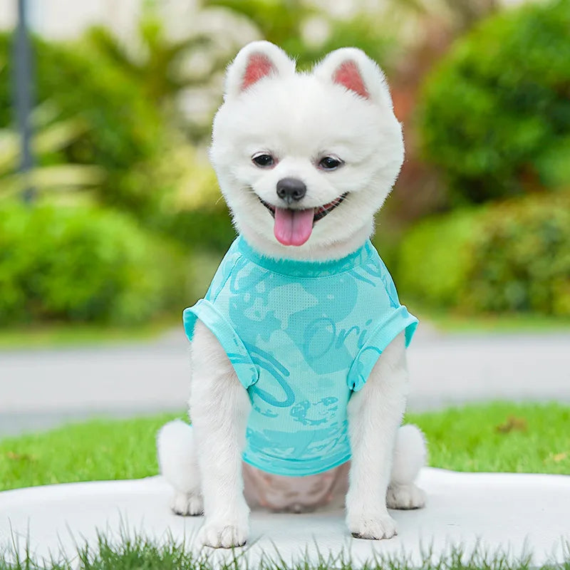 Gilet Rafraîchissant pour Chien — Tissu Soie Glacée Premium pour l'Été