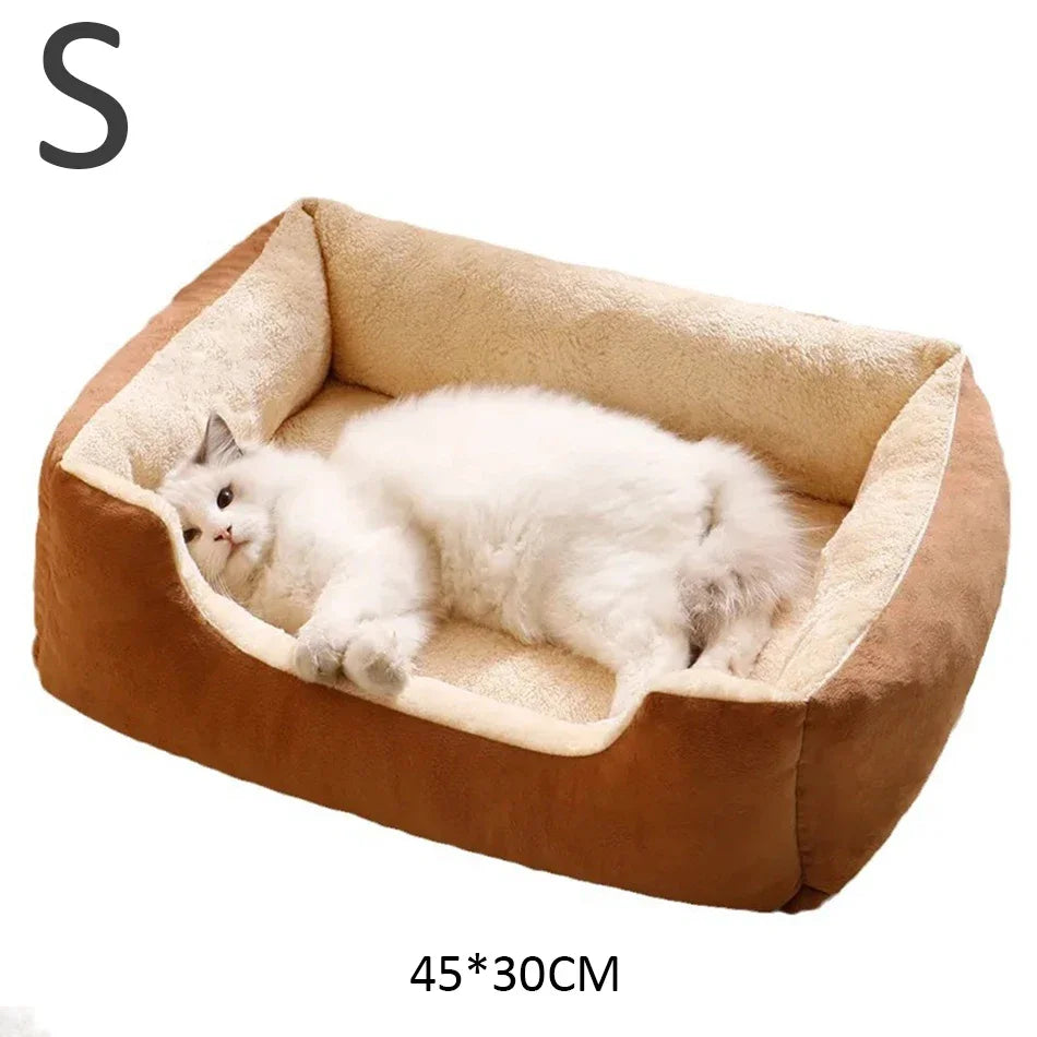 Panier Lit Luxe pour Chat & Chien – Coussin Moelleux Ultra-Doux S/M/L