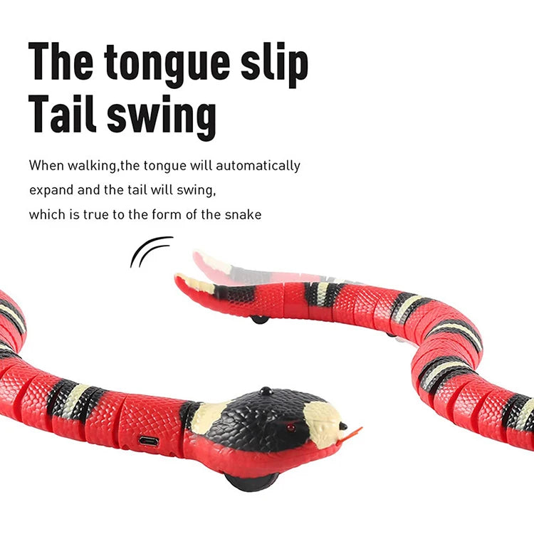 Jouet Serpent Interactif pour Chat – Détection Intelligente & Recharge USB