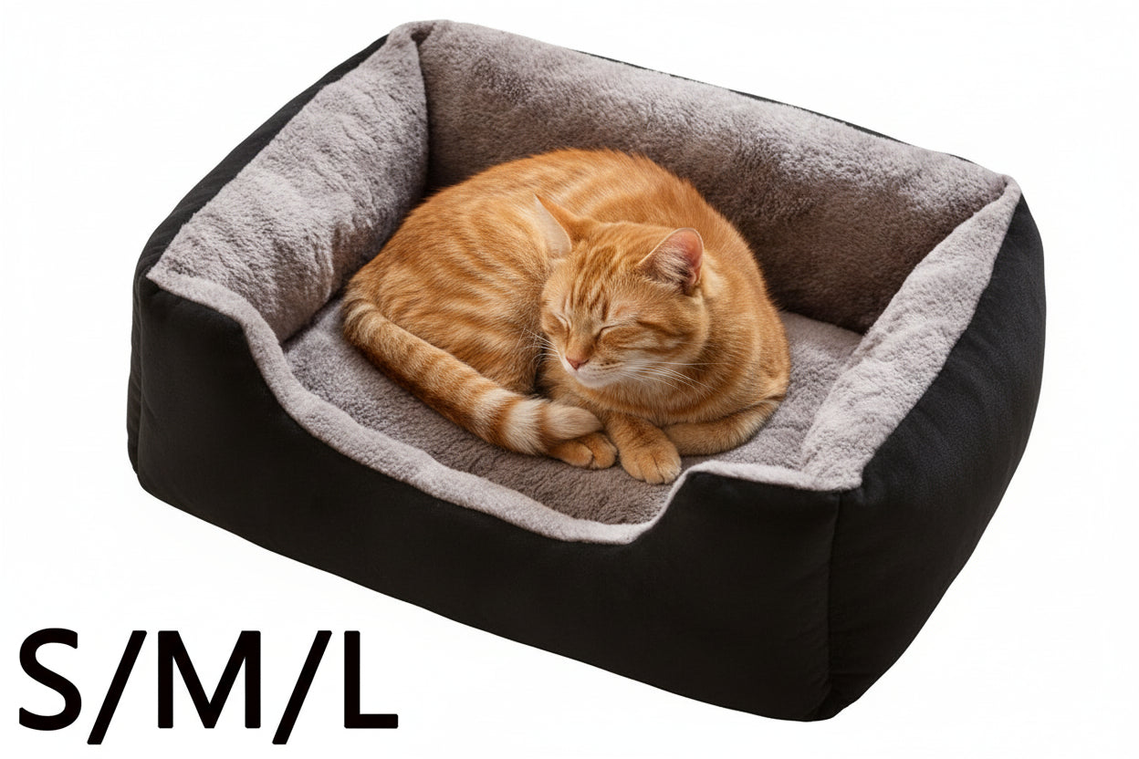 Panier Lit Luxe pour Chat & Chien – Coussin Moelleux Ultra-Doux S/M/L