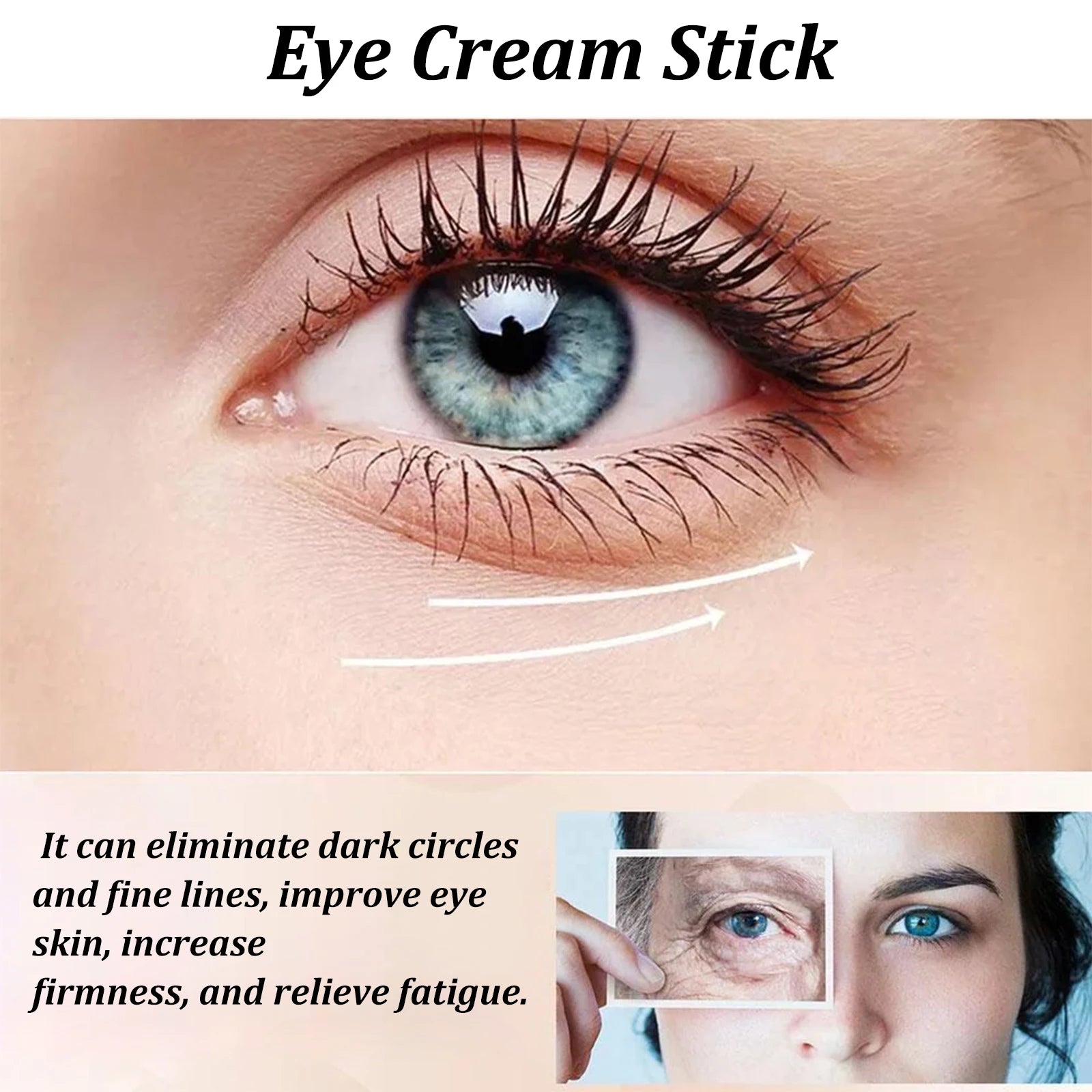 Bâton Crème Yeux Escargot & Collagène – Anti-Rides, Anti-Cernes & Anti-Poches