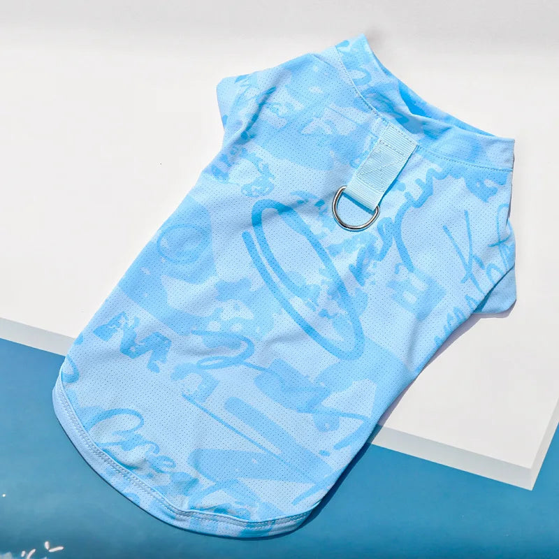 Gilet Rafraîchissant pour Chien — Tissu Soie Glacée Premium pour l'Été
