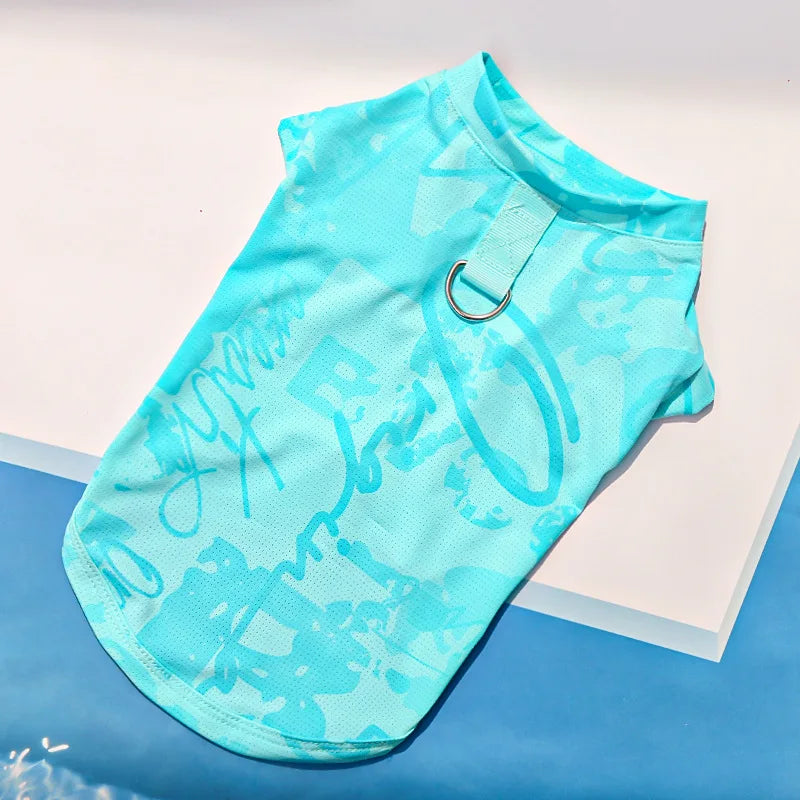 Gilet Rafraîchissant pour Chien — Tissu Soie Glacée Premium pour l'Été