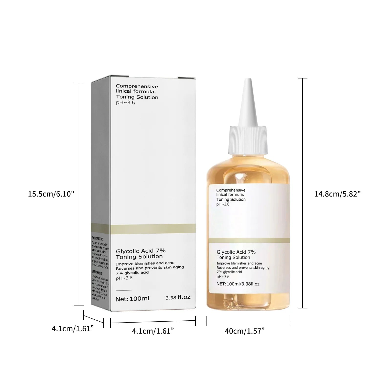 Solution Tonifiante à l'Acide Glycolique 7% – Anti-Acné & Hydratante 100ml