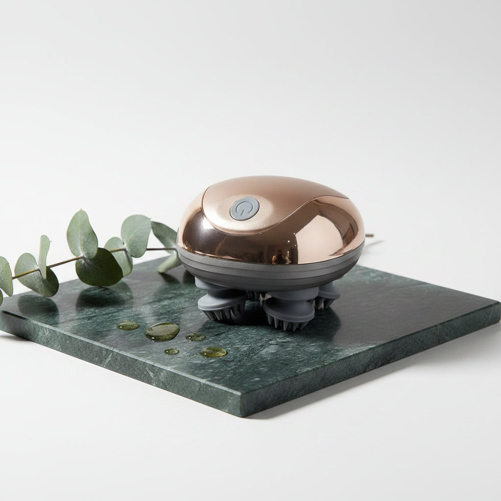 Masseur de Tête Électrique Vibration - Relaxation Cuir Chevelu Circulation Sanguine