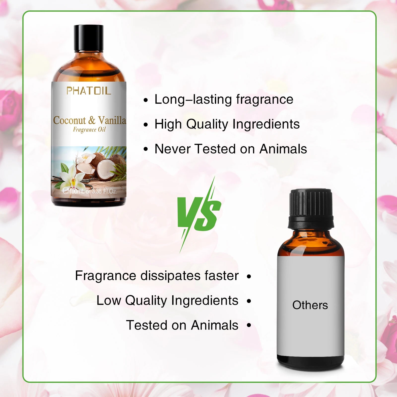🪅 Huile Parfumée Premium Noix de Coco & Vanille 100ml – Aromathérapie & Bougies