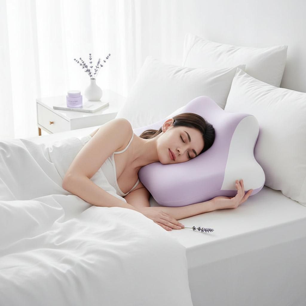 😴 Oreiller Multifonctionnel Cale Cervicale – Sommeil, Massage & Support Téléphone