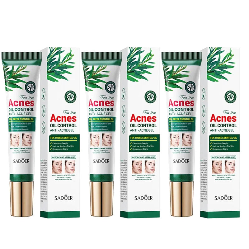 SADOER | Gel Purifiant à l'Arbre à Thé ✨ Soin Anti-Acné & Hydratant – 1/2/3 Pièces