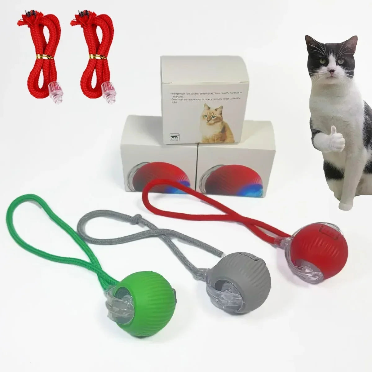 Balle Interactive Électrique pour Chat & Chien – Rechargeable