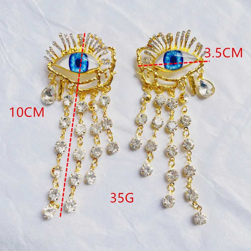 Boucles d'Oreilles Œil Baroque Dorées | Bijoux Ethniques Vintage Femme