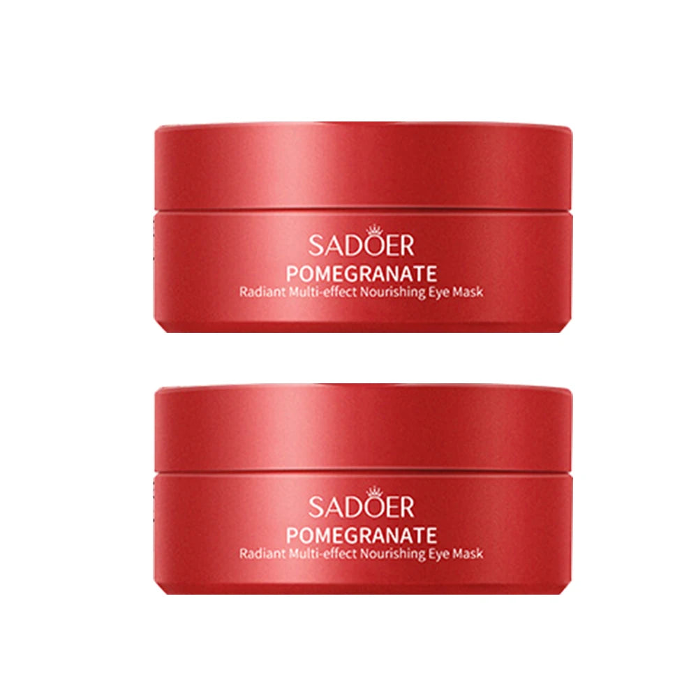 Masque pour les yeux à la grenade, Patch pour les yeux nourrissant et hydratant multi-effet pour hydrater la zone des yeux, 60 pièces/bouteille-1 bouteille