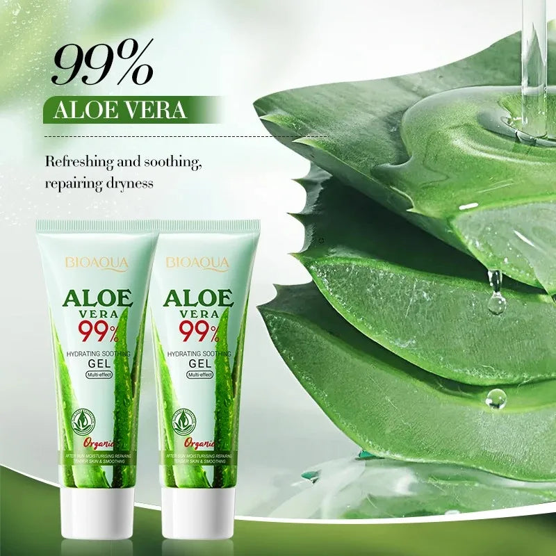 Gel Aloe Vera 99% Pur — Soin Hydratant Visage & Corps, Apaisant, Anti-Acné, Peaux Sensibles