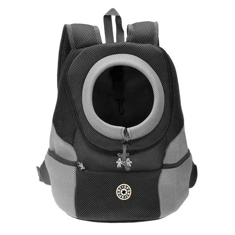 Sac d'extérieur Portable à Double épaule pour chiens, sac de voyage respirant pour chiens, sac de transport pour chiens en plein air, fournitures de transport pour animaux de compagnie noir