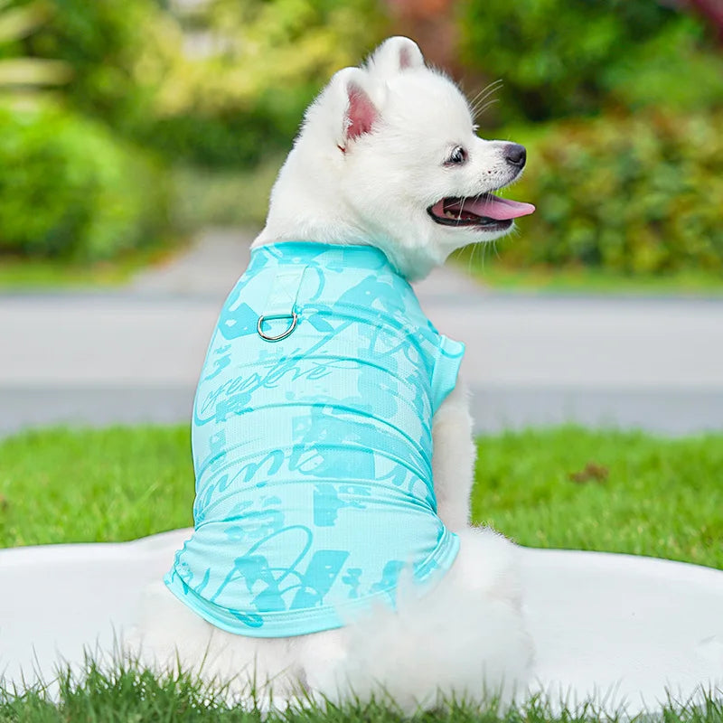 Gilet Rafraîchissant pour Chien — Tissu Soie Glacée Premium pour l'Été