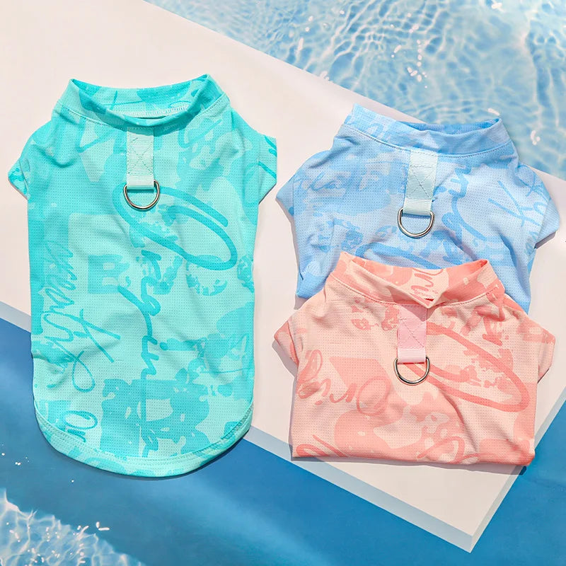 Gilet Rafraîchissant pour Chien — Tissu Soie Glacée Premium pour l'Été