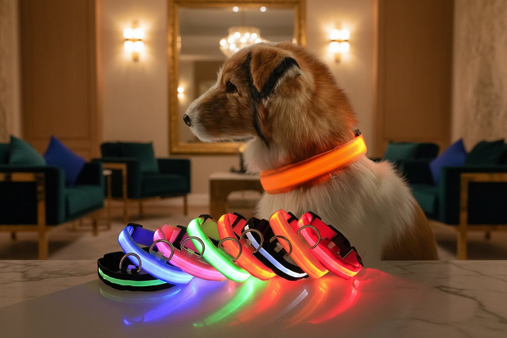 Laisse LED Clignotante Luxe pour Chien – Sécurité Nocturne & Lueur dans le Noir