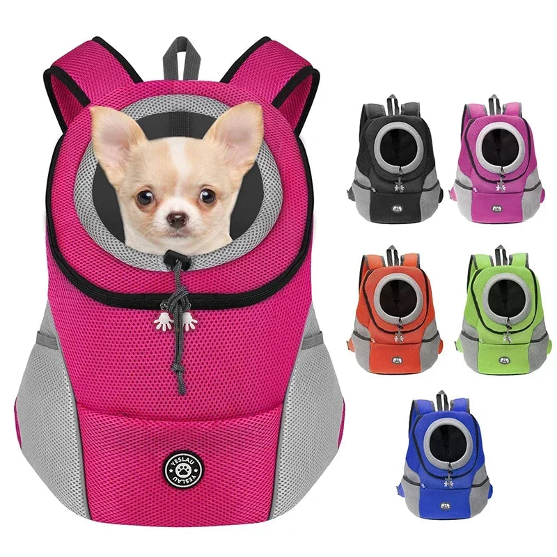 Sac d'extérieur Portable à Double épaule pour chiens, sac de voyage respirant pour chiens, sac de transport pour chiens en plein air, fournitures de transport pour animaux de compagnie