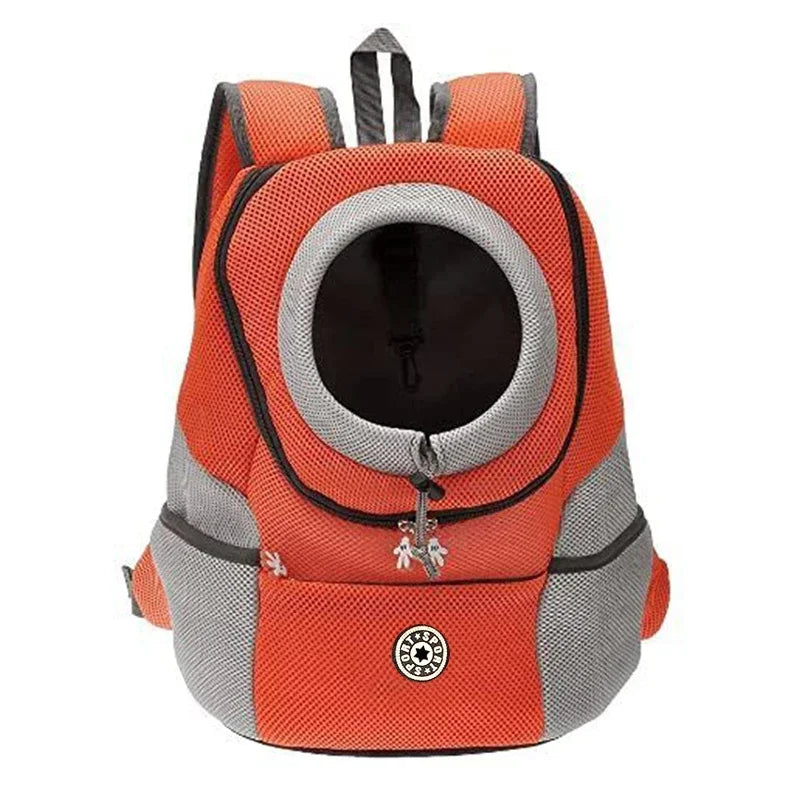 Sac d'extérieur Portable à Double épaule pour chiens, sac de voyage respirant pour chiens, sac de transport pour chiens en plein air, fournitures de transport pour animaux de compagnie orange