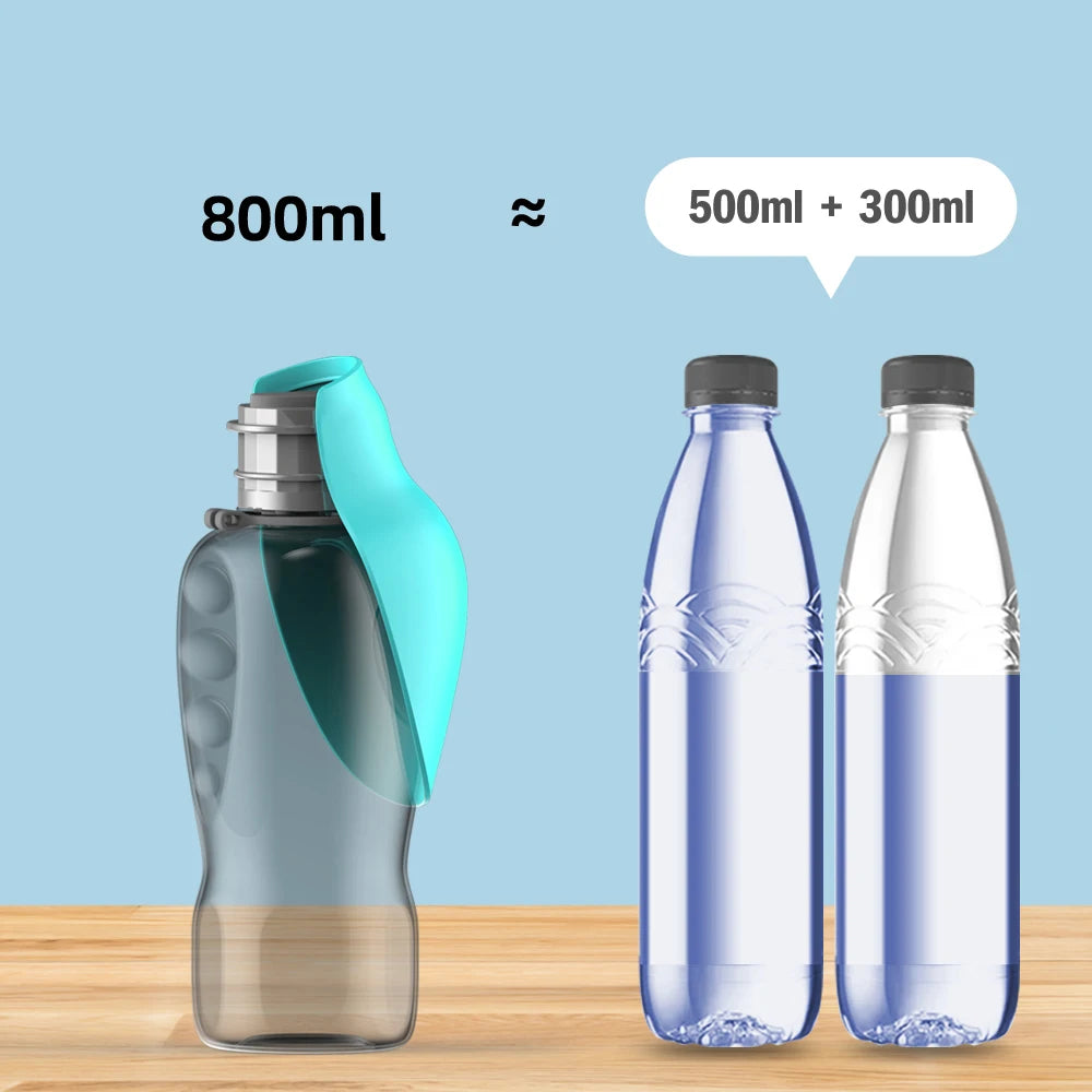 Distributeur d’Eau Portable 800 ml pour Chien – Bol de Voyage pour Petits & Grands Chiens