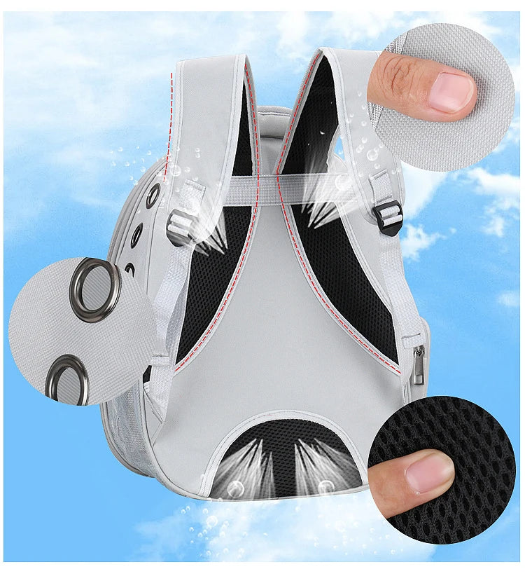 Sac à Dos Capsule Spatiale pour Animaux – Transparent & Respirant