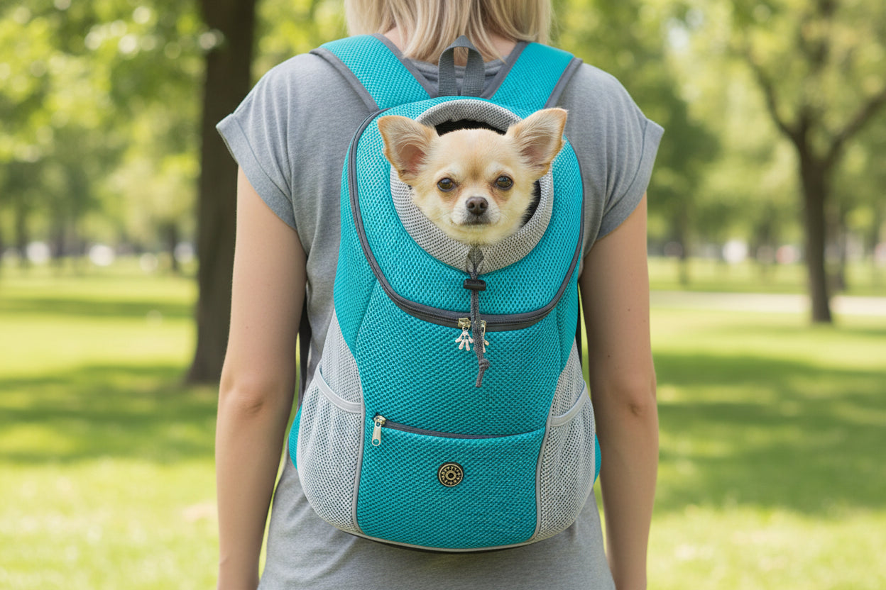 Sac d'extérieur Portable à Double épaule pour chiens, sac de voyage respirant pour chiens, sac de transport pour chiens en plein air, fournitures de transport pour animaux de compagnie