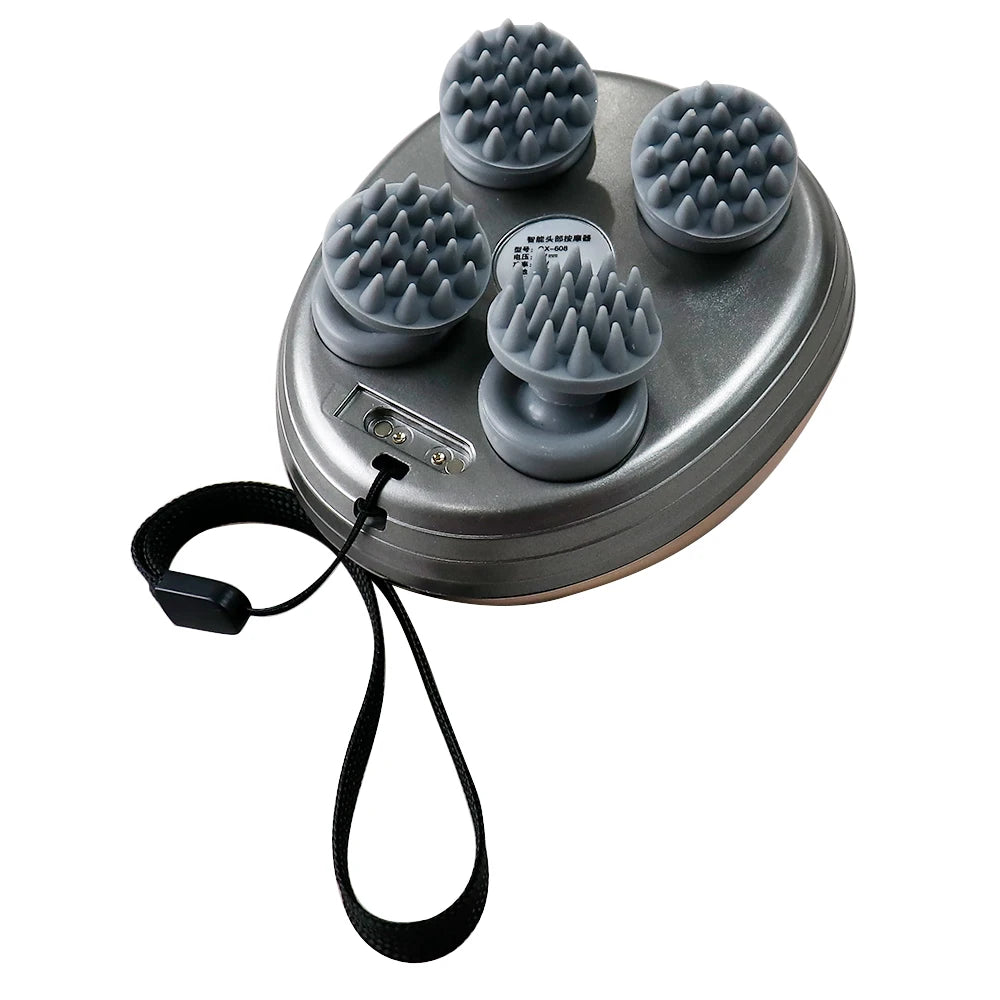 Masseur de Tête Électrique Vibration - Relaxation Cuir Chevelu Circulation Sanguine