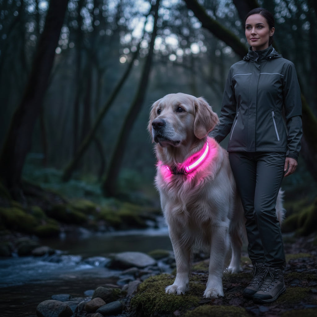 Laisse LED Clignotante Luxe pour Chien – Sécurité Nocturne & Lueur dans le Noir