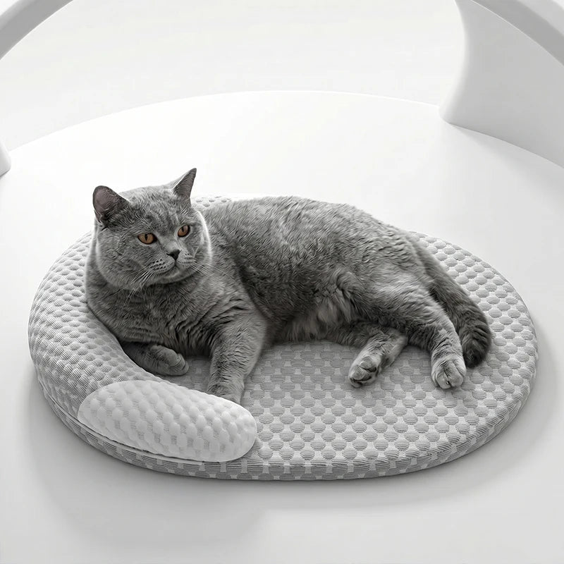 Coussin Rafraîchissant pour Chien & Chat – Tapis Été en Soie Glacée, Toutes Tailles
