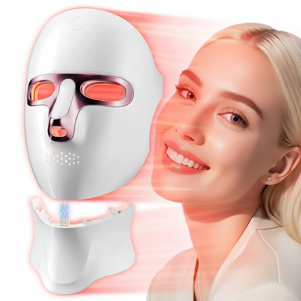 Masque LED Thérapie Lumière Rouge Visage & Cou USB