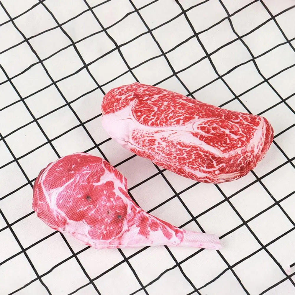 🦴 Jouet de Simulation d'Os Grinçant pour Chien – Steak Résistant, Carotte & Mâchoire Propre