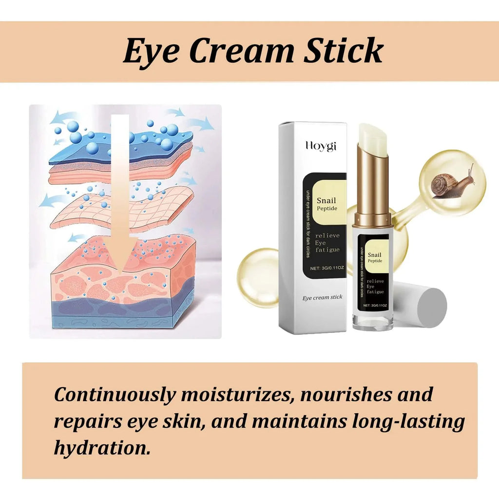 Bâton Crème Yeux Escargot & Collagène – Anti-Rides, Anti-Cernes & Anti-Poches