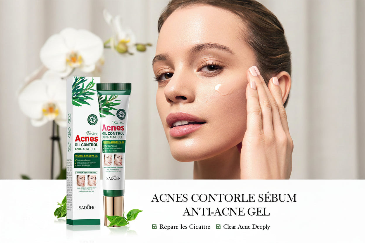 SADOER | Gel Purifiant à l'Arbre à Thé ✨ Soin Anti-Acné & Hydratant – 1/2/3 Pièces