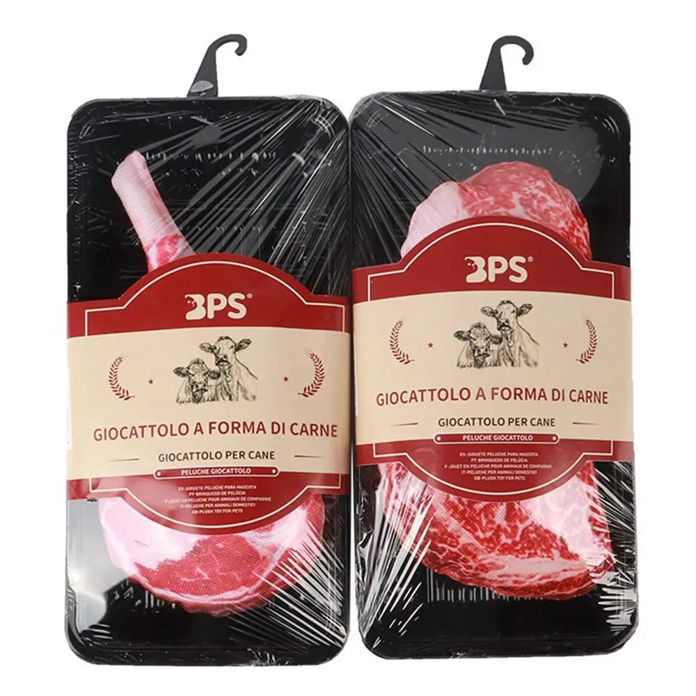 🦴 Jouet de Simulation d'Os Grinçant pour Chien – Steak Résistant, Carotte & Mâchoire Propre